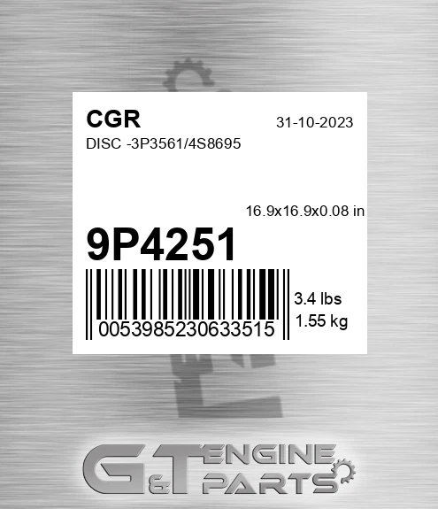 9P4251 Disc -3p3561/4s8695