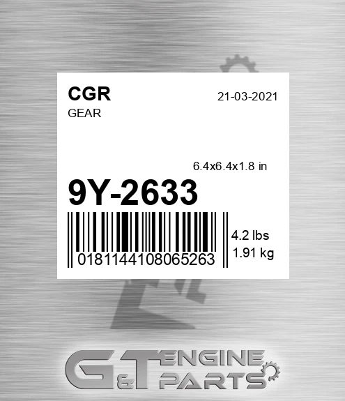 9Y-2633 Gear for CGR