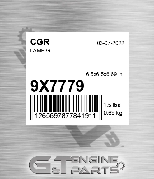 9X7779 Lamp G.