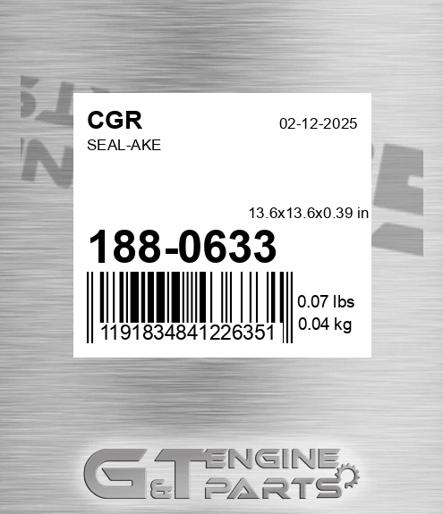 188-0633 CGR Seal-ake