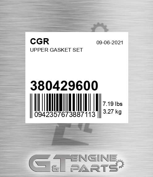 380429600 CGR Upper Gasket Set