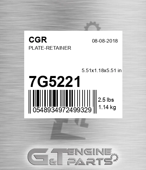 7G5221 CGR Plate-retainer
