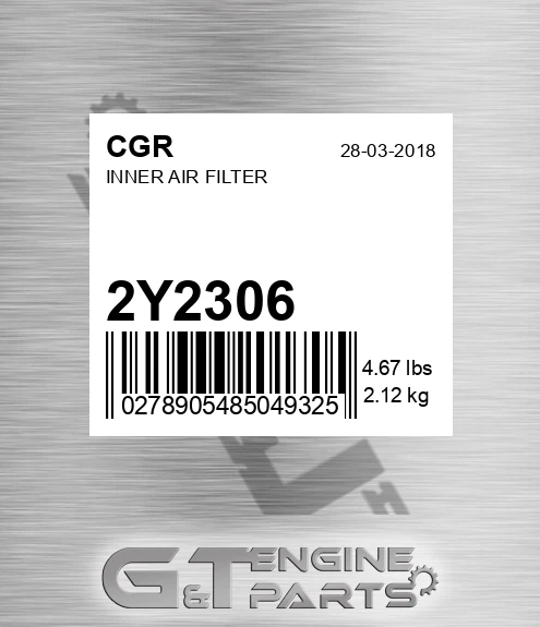 2Y2306 Inner Air Filter