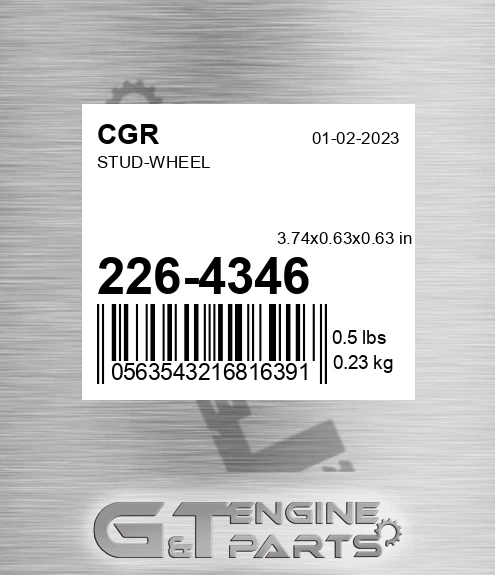 226-4346 Stud-wheel