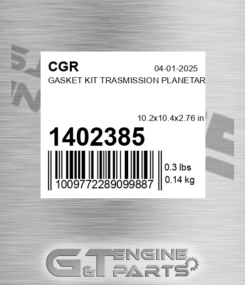 1402385 Gasket Kit Trasmission Planetary