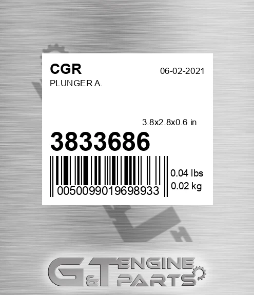 3833686 CGR Plunger A.