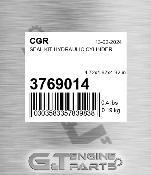 3769014 CGR Seal Kit Hydraulic Cylinder