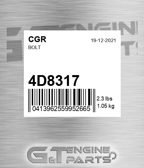 4D8317 CGR Bolt