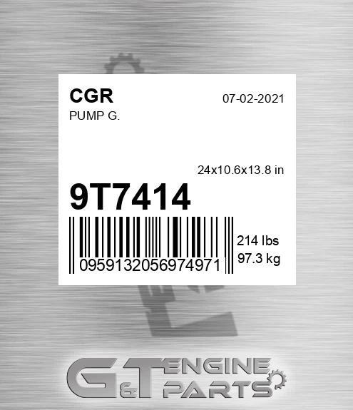 9T7414 CGR Pump G.