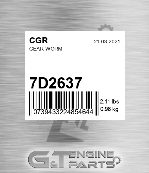 7D2637 Gear-worm