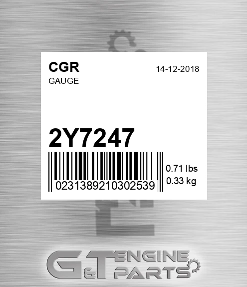 2Y7247 CGR Gauge