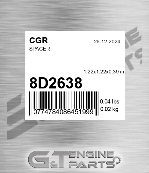8D2638 CGR Spacer