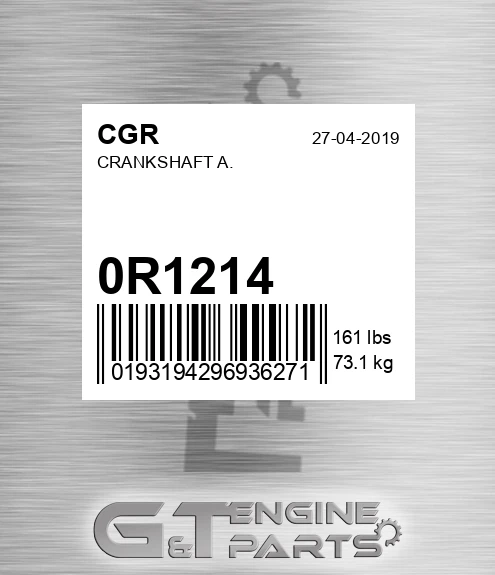 0R1214 Crankshaft A. for CGR