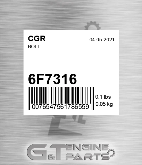 6F7316 Bolt
