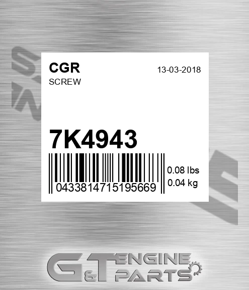 7K4943 CGR Screw