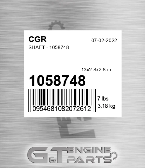 1058748 CGR Shaft -