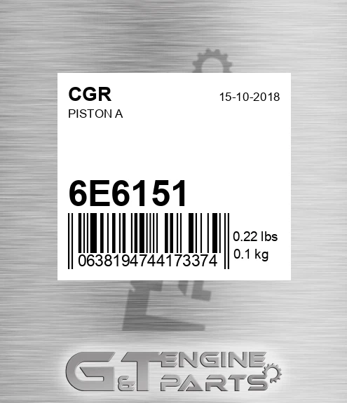 6E6151 Piston A