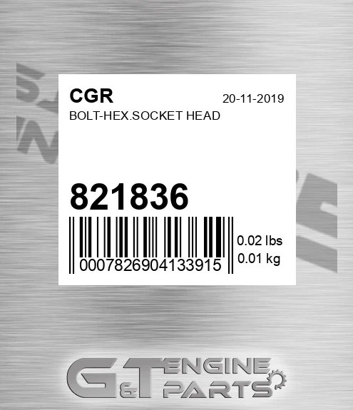 821836 Bolt-hex.socket Head