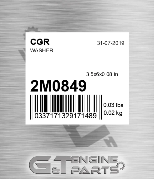 2M0849 CGR Washer