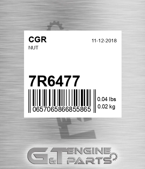 7R6477 Nut for CGR