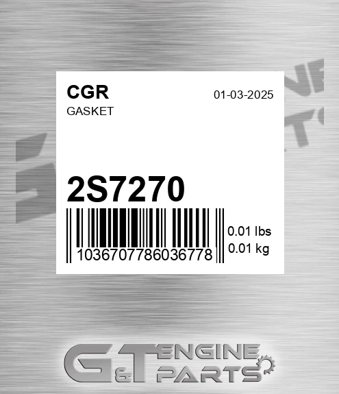 2S7270 CGR Gasket