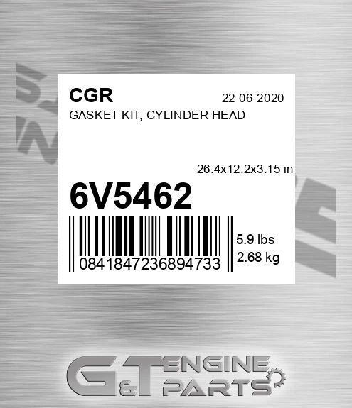 6V5462 Gasket Kit, Cylinder Head