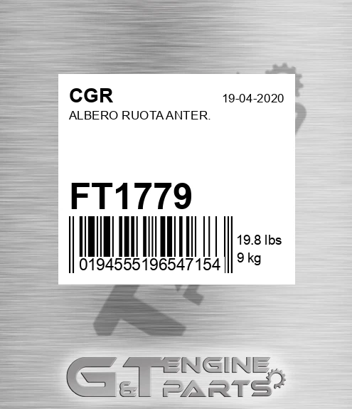 FT1779 CGR Albero Ruota Anter.