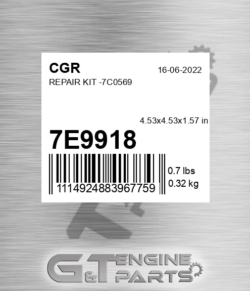 7E9918 CGR Repair Kit -7c0569