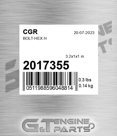 2017355 CGR Bolt-hex H