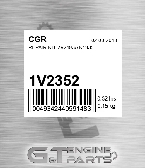 1V2352 Repair Kit-2v2193/7k4935