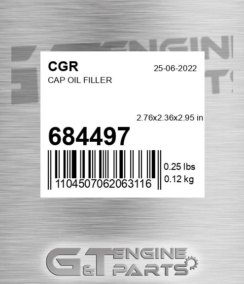 684497 Cap Oil Filler