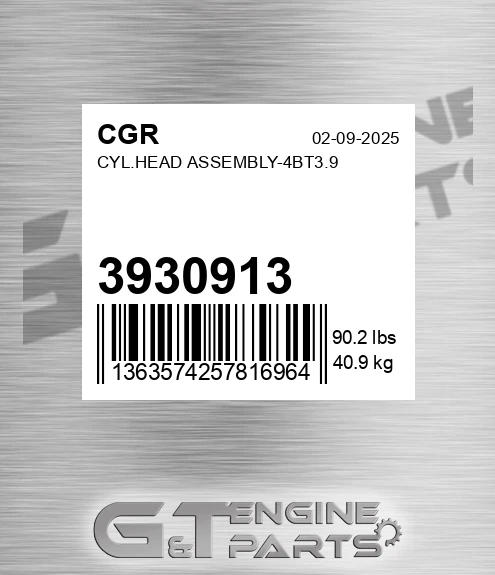 3930913 Cyl.head Assembly-4bt3.9