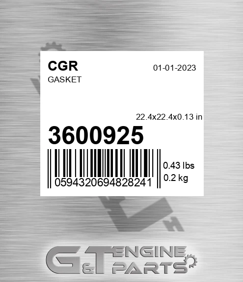 3600925 CGR Gasket
