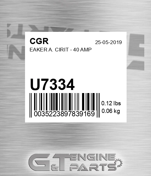 U7334 CGR Eaker A. Cirit - 40 Amp