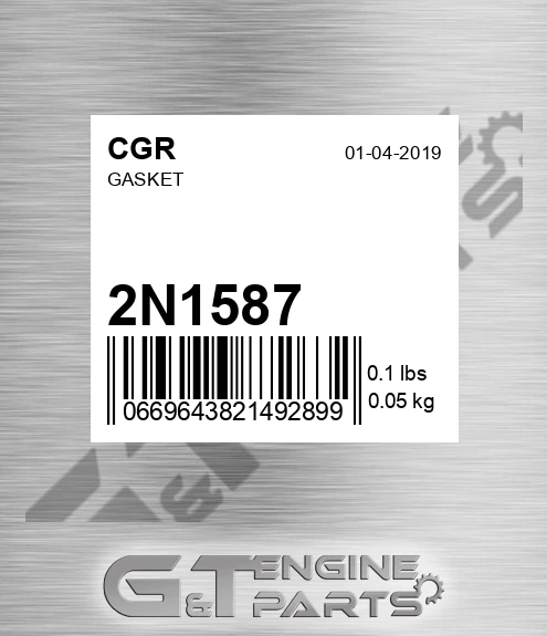 2N1587 Gasket