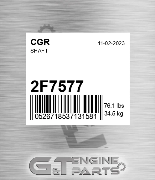 2F7577 Shaft