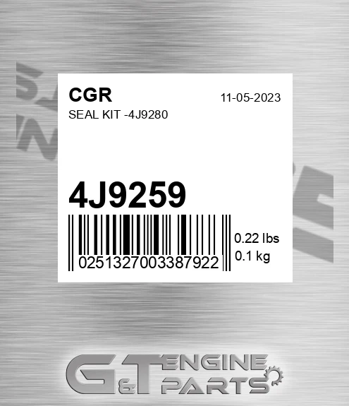 4J9259 CGR Seal Kit -4j9280
