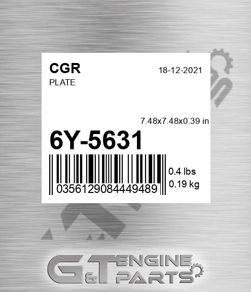 6Y-5631 Plate