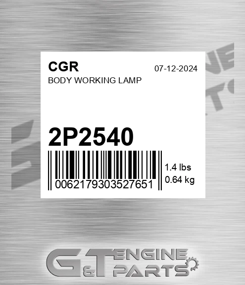 2P2540 Body Working Lamp