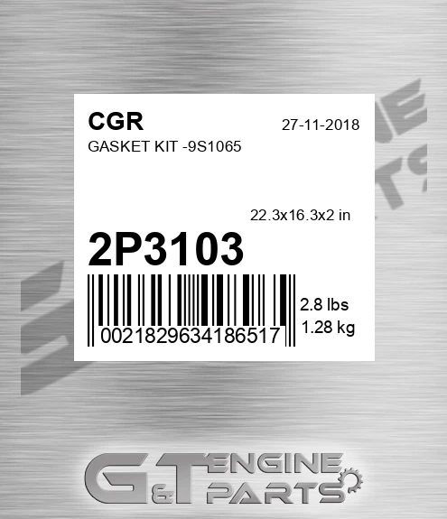 2P3103 Gasket Kit -9s1065