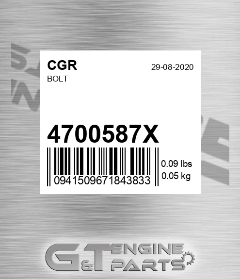 4700587X CGR Bolt