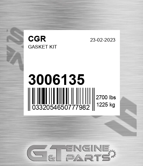 3006135 CGR Gasket Kit