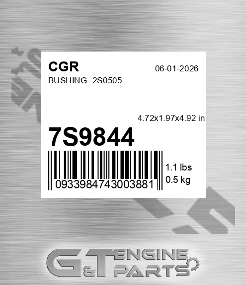 7S9844 CGR Bushing -2s0505