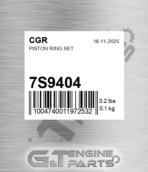 7S9404 Piston Ring Set for CGR