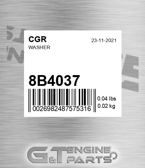 8B4037 CGR Washer