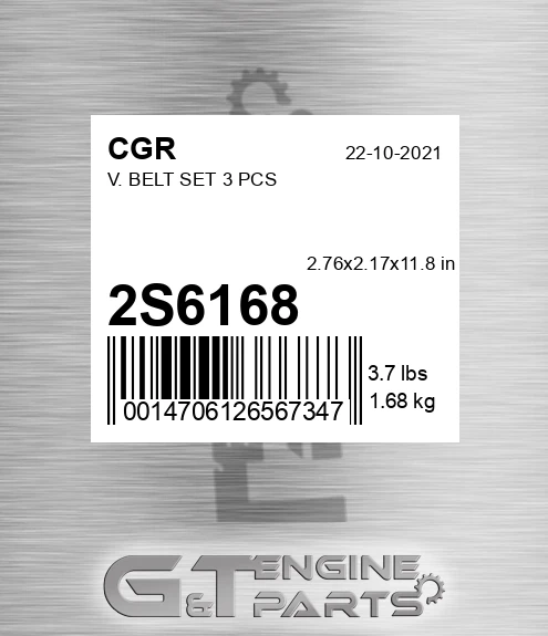 2S6168 CGR V. Belt Set 3 Pcs