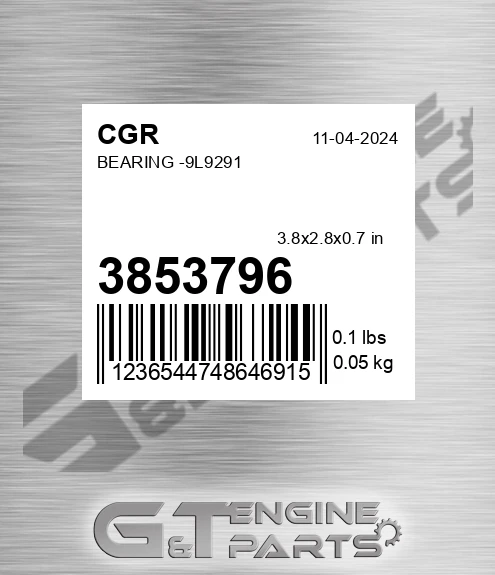 3853796 Bearing -9l9291 for CGR
