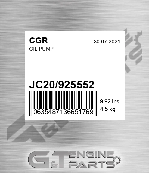 JC20/925552 Oil Pump