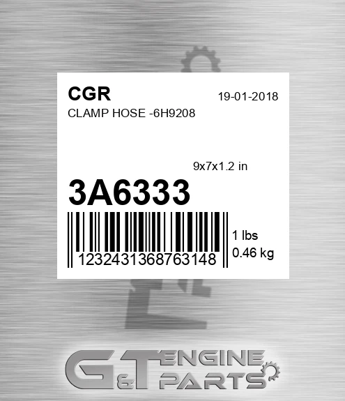 3A6333 Clamp Hose -6h9208