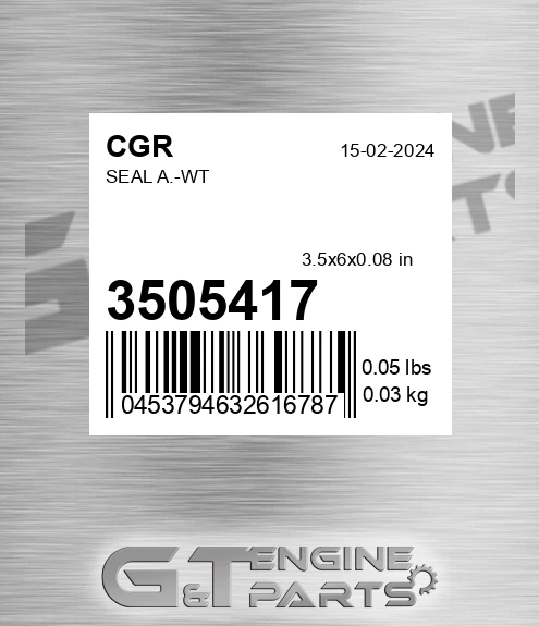 3505417 CGR Seal A.-wt